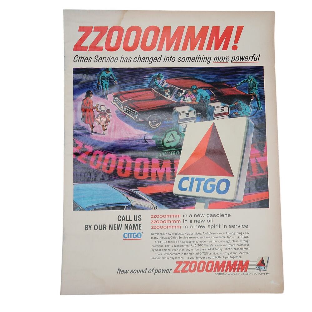 Citgo Cities Service Magazine Advertisement 1960s Vintage Petroliana Automobilia